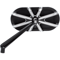 ARLEN NESS 10 Gauge Mirror Black Left 13160