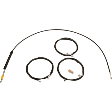 LA CHOPPERS Handlebar Cable/Brake Line Kit Stock Ape Hanger Handlebars Black Vinyl LA8059KT08B