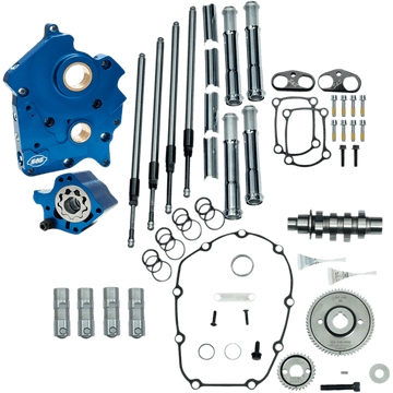 S&S CYCLE Cam Chest Kit with Plate Gear Drive Water Cooled 475 Cam Chrome Pushrods -M8 3101002A