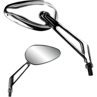 PARTS UNLIMITED Mirror Teardrop Chrome