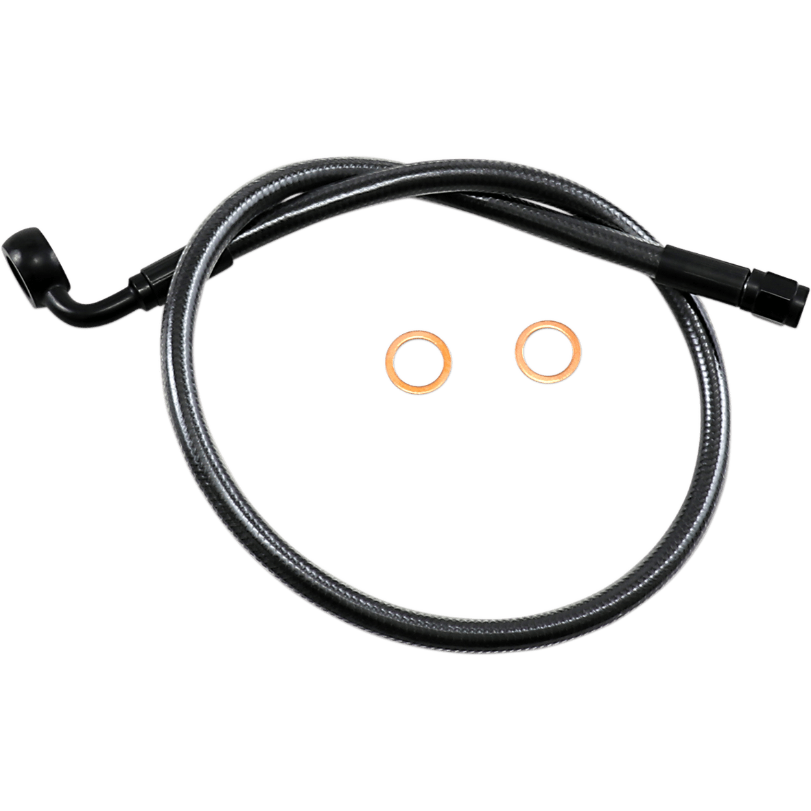 MAGNUM SHIELDING Brake Line 12mm-90° 24" Black Pearl AS478024