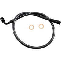 MAGNUM SHIELDING Brake Line 12mm-90° 24" Black Pearl AS478024