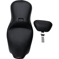 LE PERA Outcast Seat 2-Up With Backrest Smooth Black FL '08-'23 LK997BR