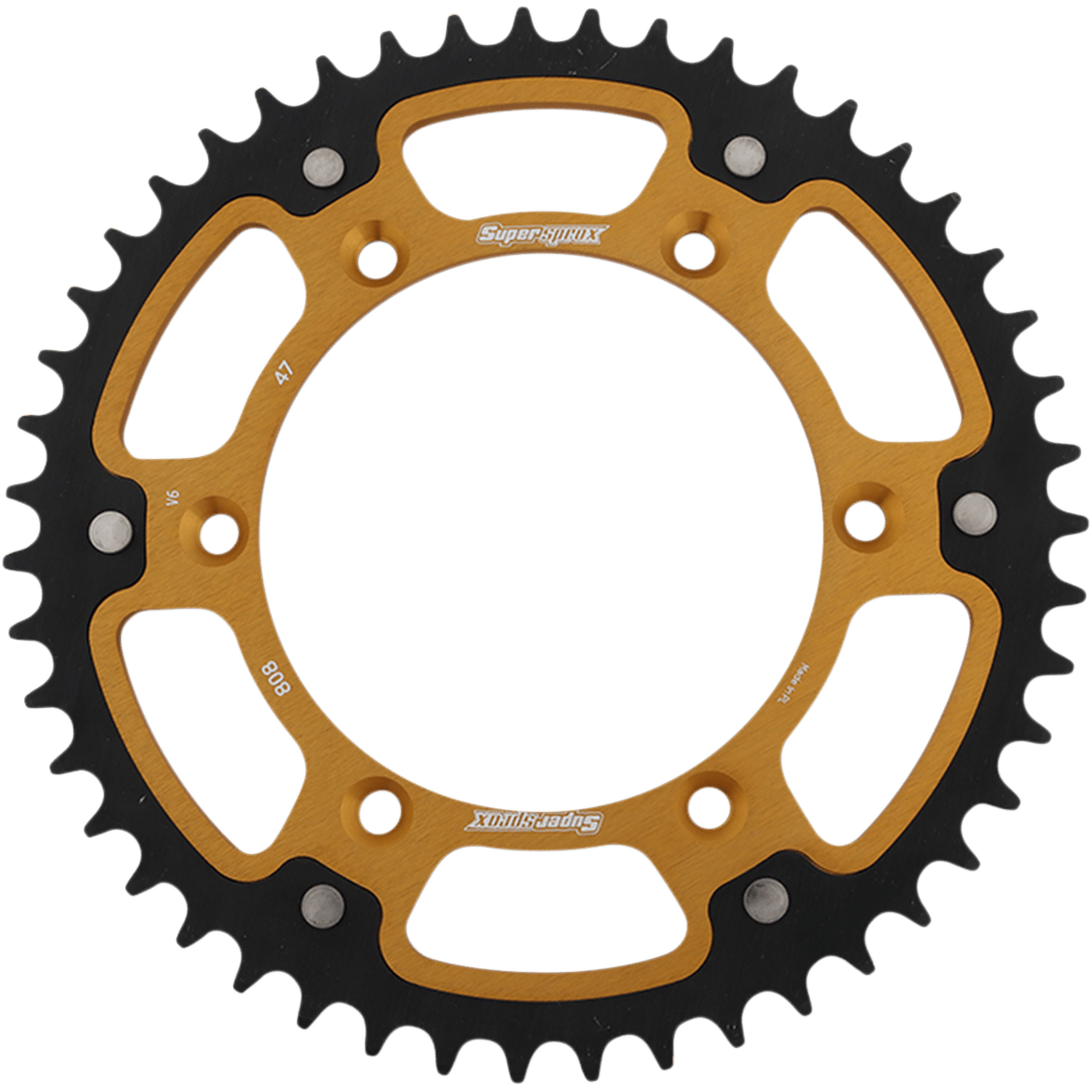 SUPERSPROX Stealth Rear Sprocket 47 Tooth Gold Kawasaki/Suzuki RST80847GLD