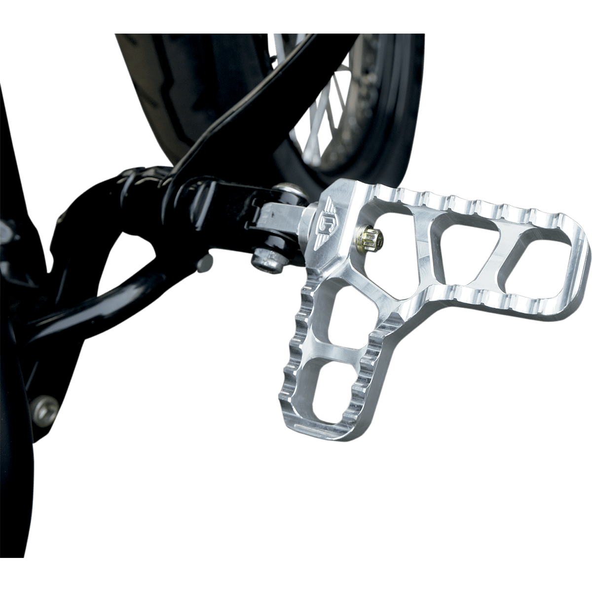 JOKER MACHINE Adjustable Serrated Footpegs With Heel Clear 08621