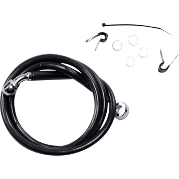 DRAG SPECIALTIES Brake Line Front Black +2" XL