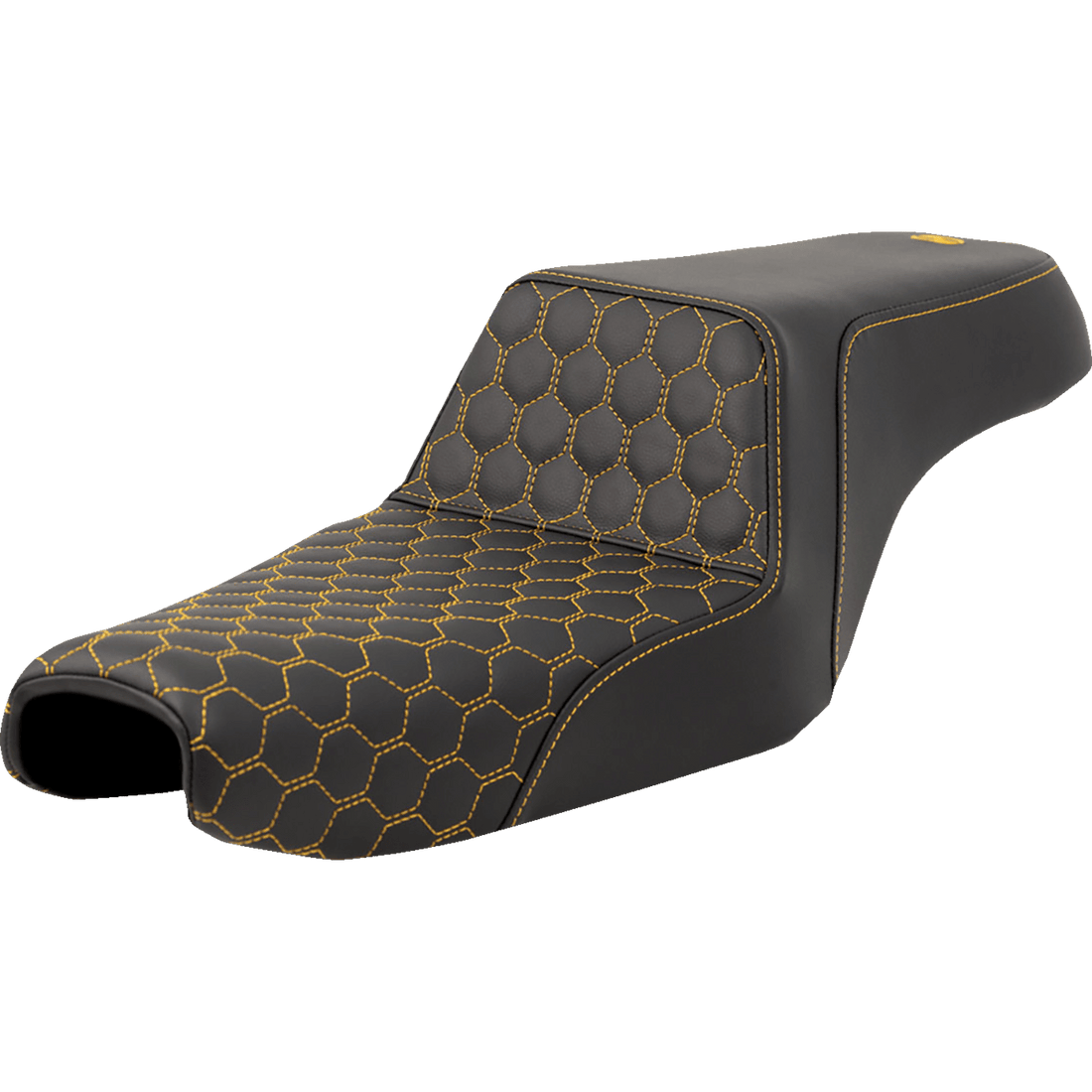 SADDLEMEN Step-Up Seat Honeycomb Gold Stitching Sportster '04-'22 A80711177GOL