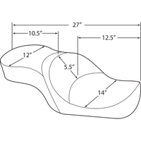 DRAG SPECIALTIES Low-Profile Touring Seat Wide Pillow XL '04-'22