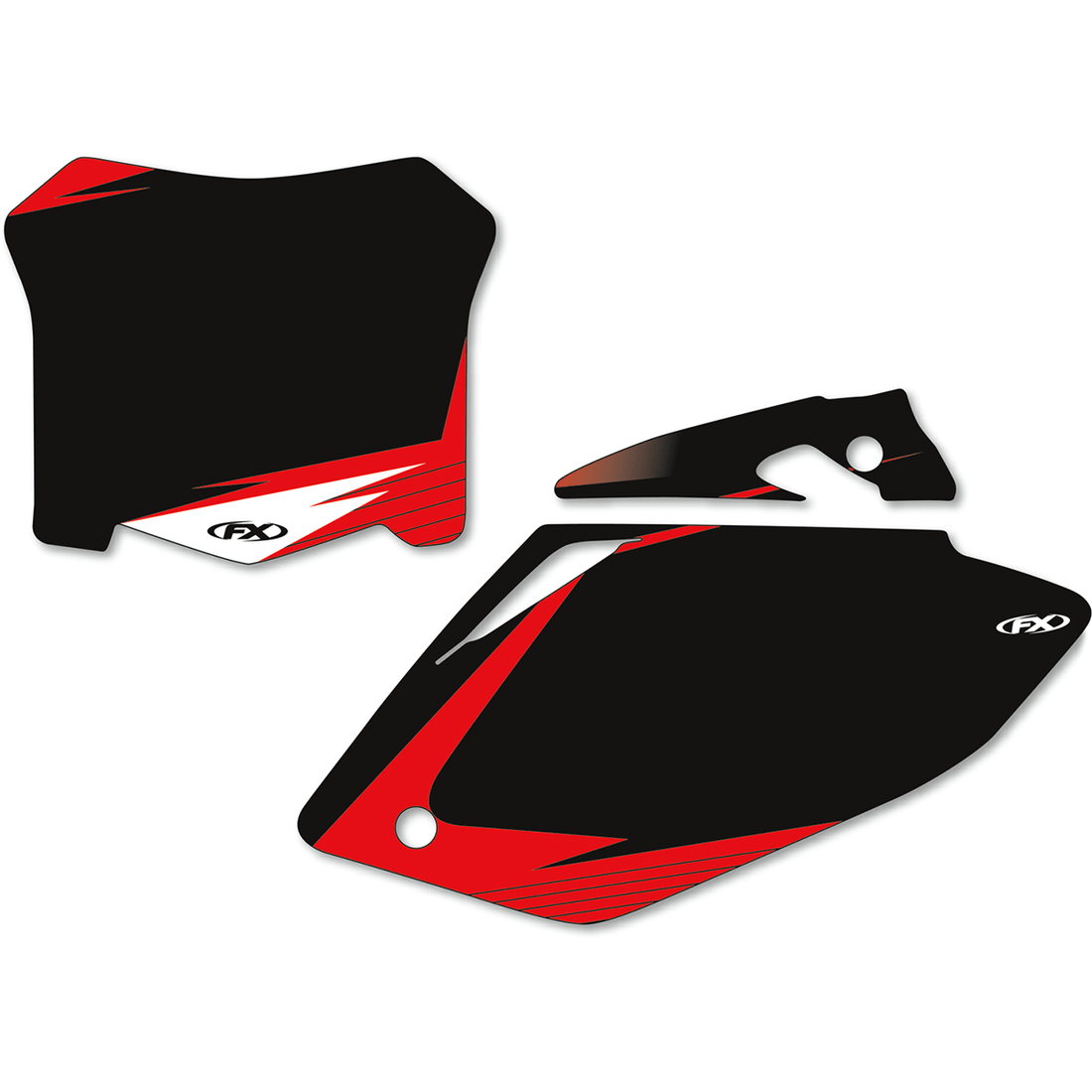 FACTORY EFFEX Graphic Number Plates Black/Red CRF