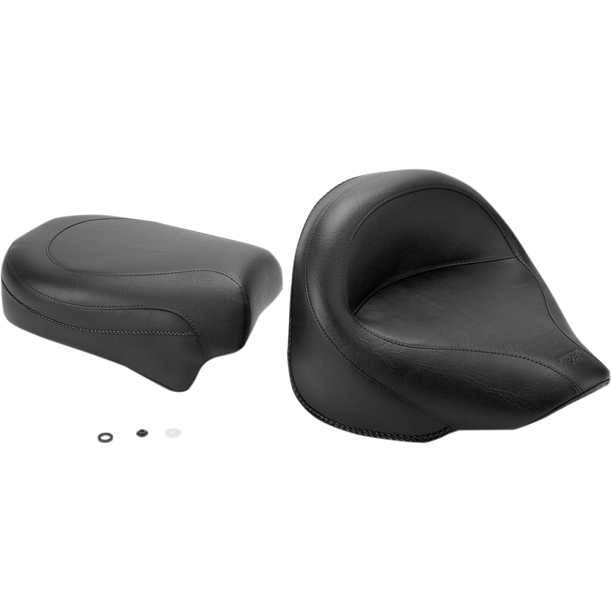 MUSTANG Seat Vintage Wide Touring Without Driver Backrest Two-Piece Smooth Black XVS 75279