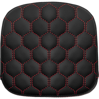 SADDLEMEN Sissy Bar Pad Honeycomb Red Stitching 040749RED