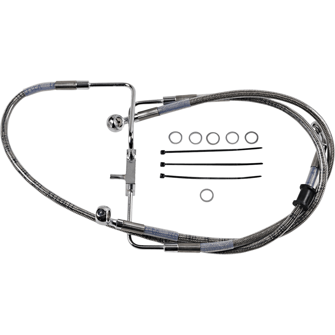 DRAG SPECIALTIES Brake Line +8" Stainless Steel XL