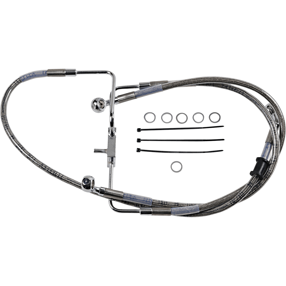 DRAG SPECIALTIES Brake Line +8" Stainless Steel XL