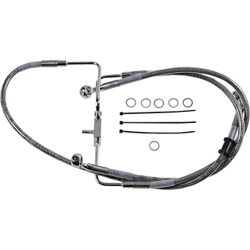 DRAG SPECIALTIES Brake Line +8" Stainless Steel XL