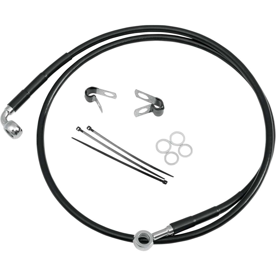 DRAG SPECIALTIES Brake Line Front (Upper) Black