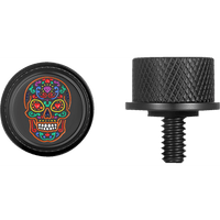 FIGURATI DESIGNS Seat Mounting Knob Black Sugar Skull