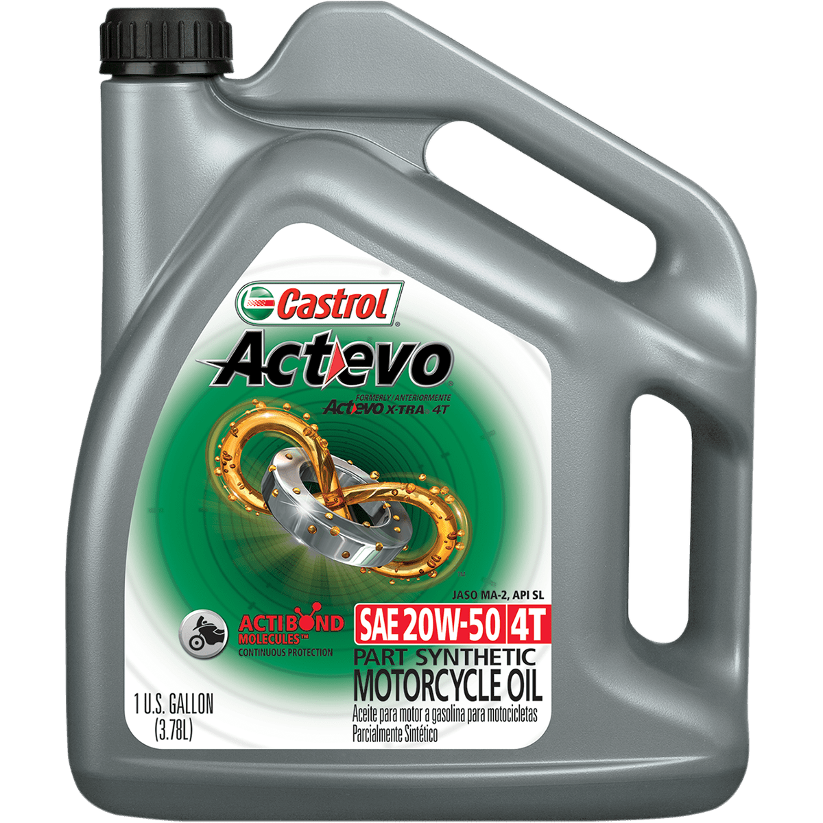 CASTROL Act Evo® Semi-Synthetic 4T Engine Oil 20W-50 1 U.S. gal. 15D7D1