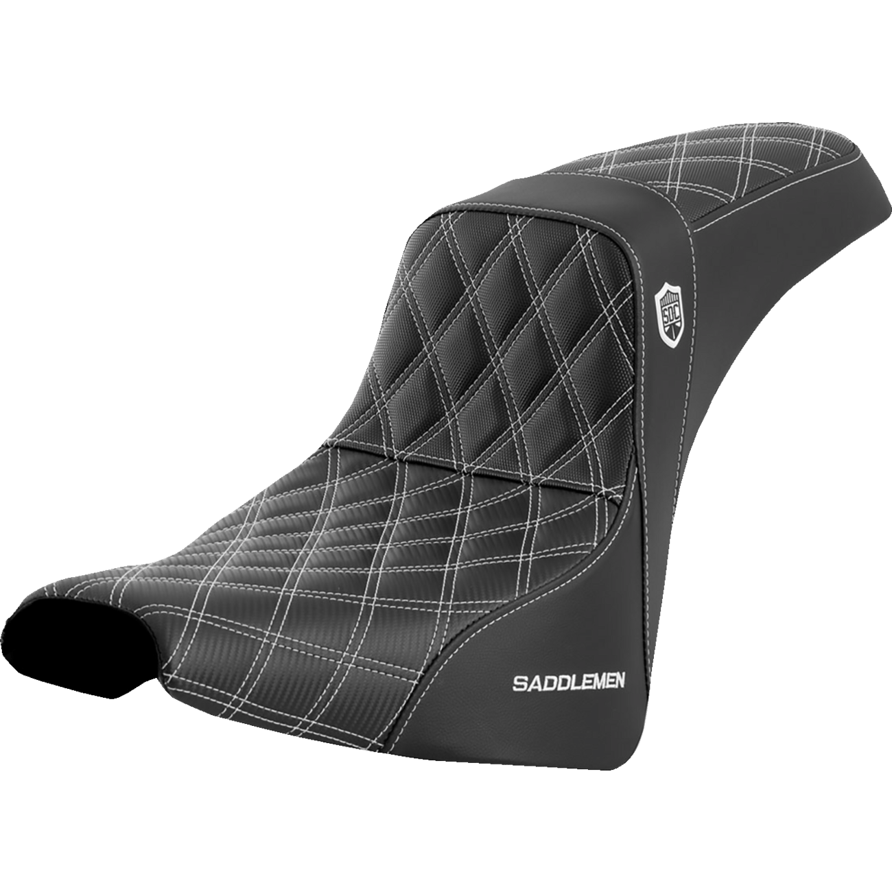 SADDLEMEN Pro Series SDC Performance Seat without Backrest White Stitch FXBB/FXST '18-'23 SC81830WHI