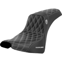 SADDLEMEN Pro Series SDC Performance Seat without Backrest White Stitch FXBB/FXST '18-'23 SC81830WHI