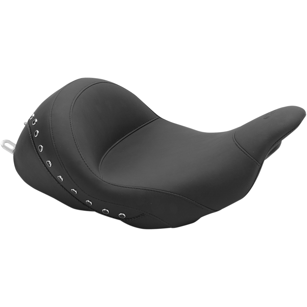 MUSTANG Lowdown Seat with Driver Backrest Black Studded 76082