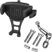 CIRO Phone Holder Constrictor Black Chrome Offset Perch Mount