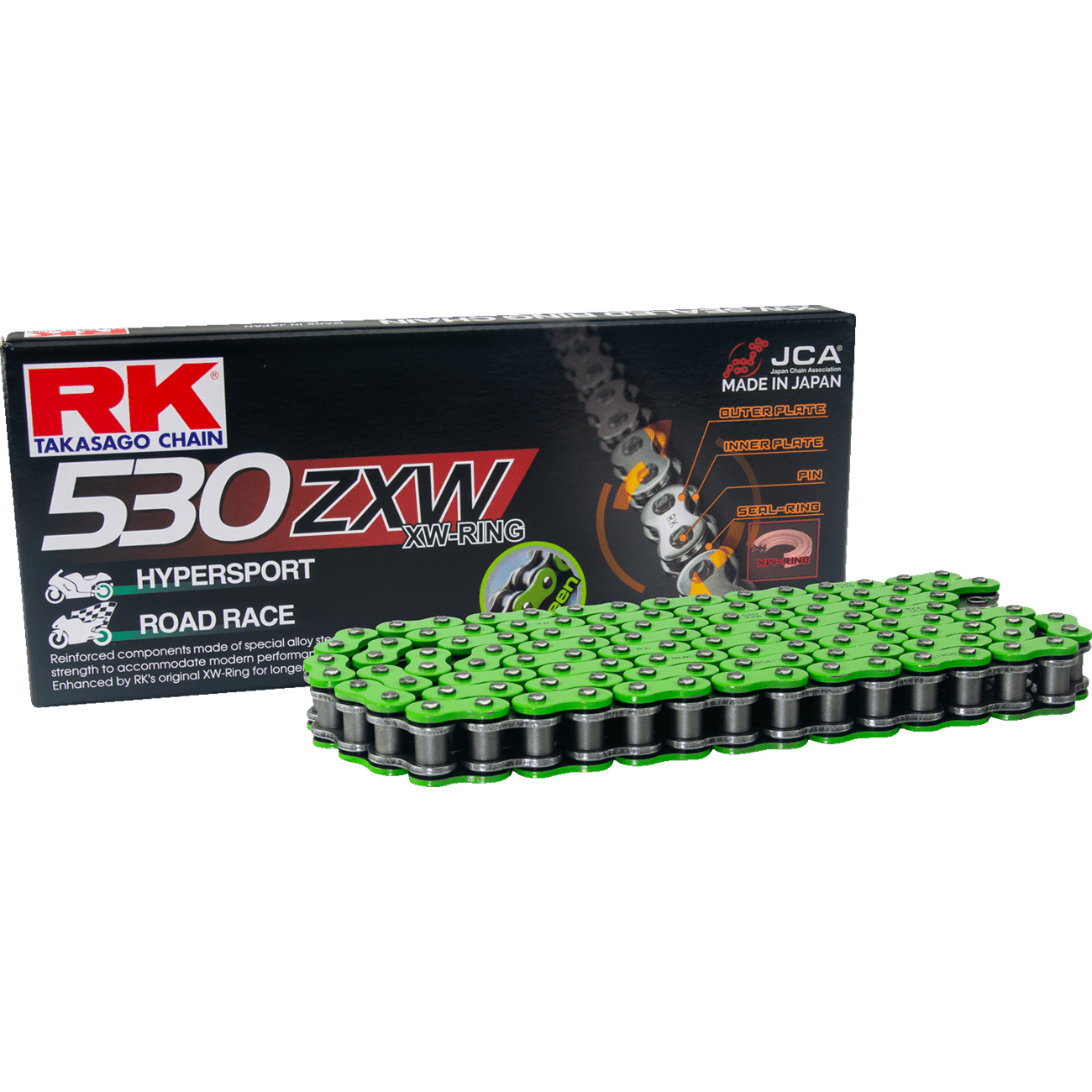 RK 530 ZXW Drive Chain 150 Links Green MM530ZXW150