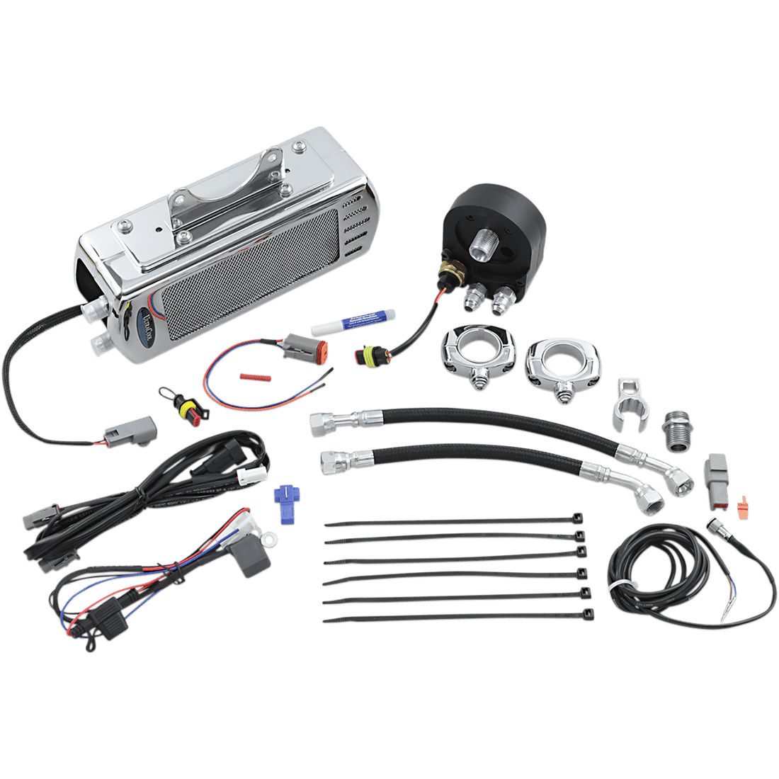 ULTRACOOL Side Mount Oil Cooler Kit Chrome Touring SMT2C