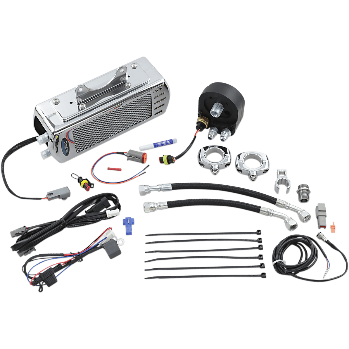 ULTRACOOL Side Mount Oil Cooler Kit Chrome Touring SMT2C