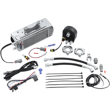 ULTRACOOL Side Mount Oil Cooler Kit Chrome Touring SMT2C