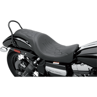 DRAG SPECIALTIES Predator Seat Flame Stitched Dyna '06-'17