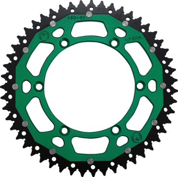 MOOSE RACING Dual Sprocket Green 51 Tooth