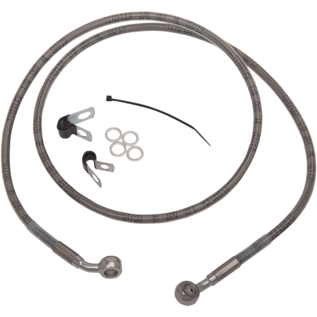 DRAG SPECIALTIES Brake Line Front +8" Stainless Steel XL