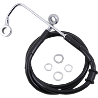 DRAG SPECIALTIES Brake Line +10" Black '15-'17 Softail