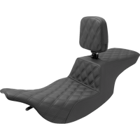 SADDLEMEN Tour Step-Up Seat Rider Backrest Full Lattice Stitch FL '97-'07 89707195BR