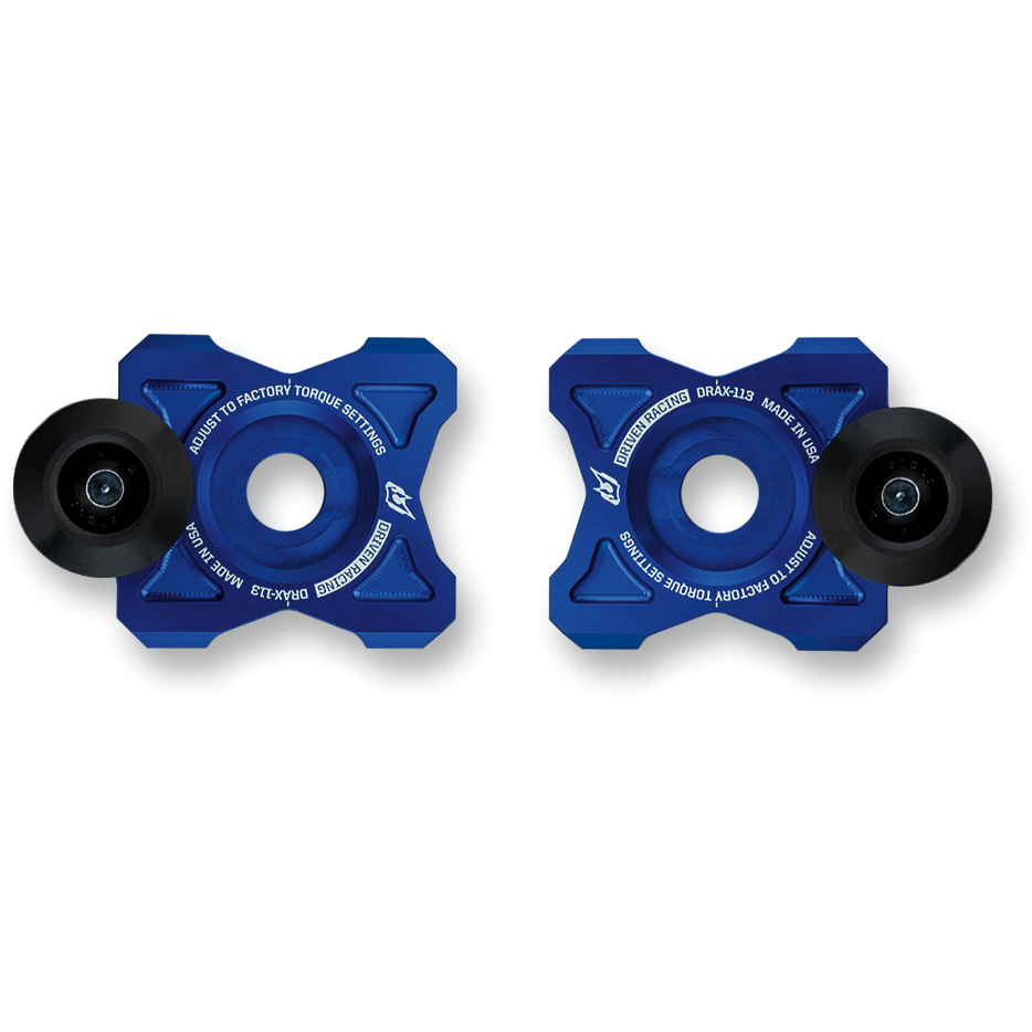 DRIVEN RACING Axle Block Sliders Kawasaki Blue