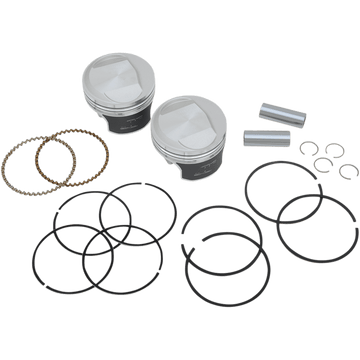 WISECO Tracker™ Series Piston Kit 3.528" 1340 cc 80 Cubic Inch +0.030" Evolution