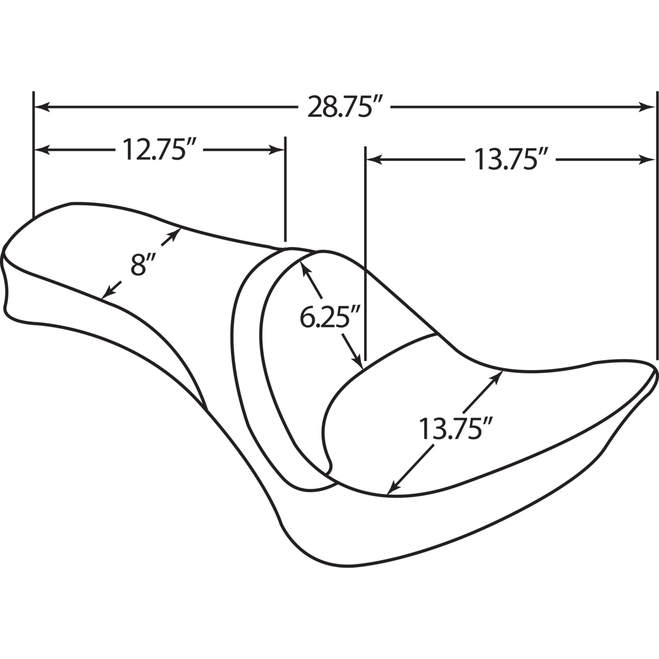 DRAG SPECIALTIES One Piece Smooth Seat Driver Backrest FLST/FXST '84-'99