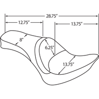 DRAG SPECIALTIES One Piece Smooth Seat Driver Backrest FLST/FXST '84-'99