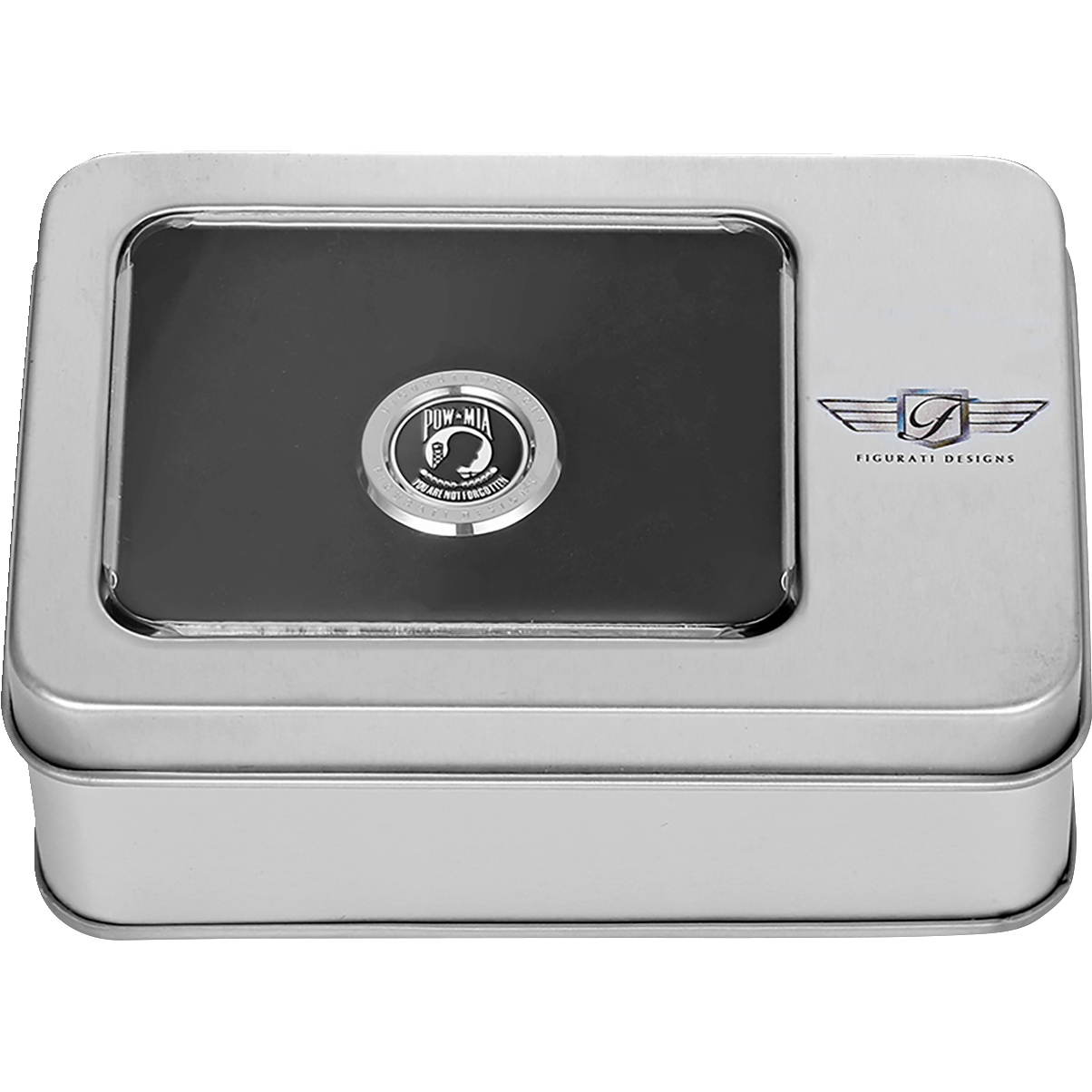 FIGURATI DESIGNS Heel-Toe Shifter Cover POW MIA Stainless Steel FD50HTSCSS