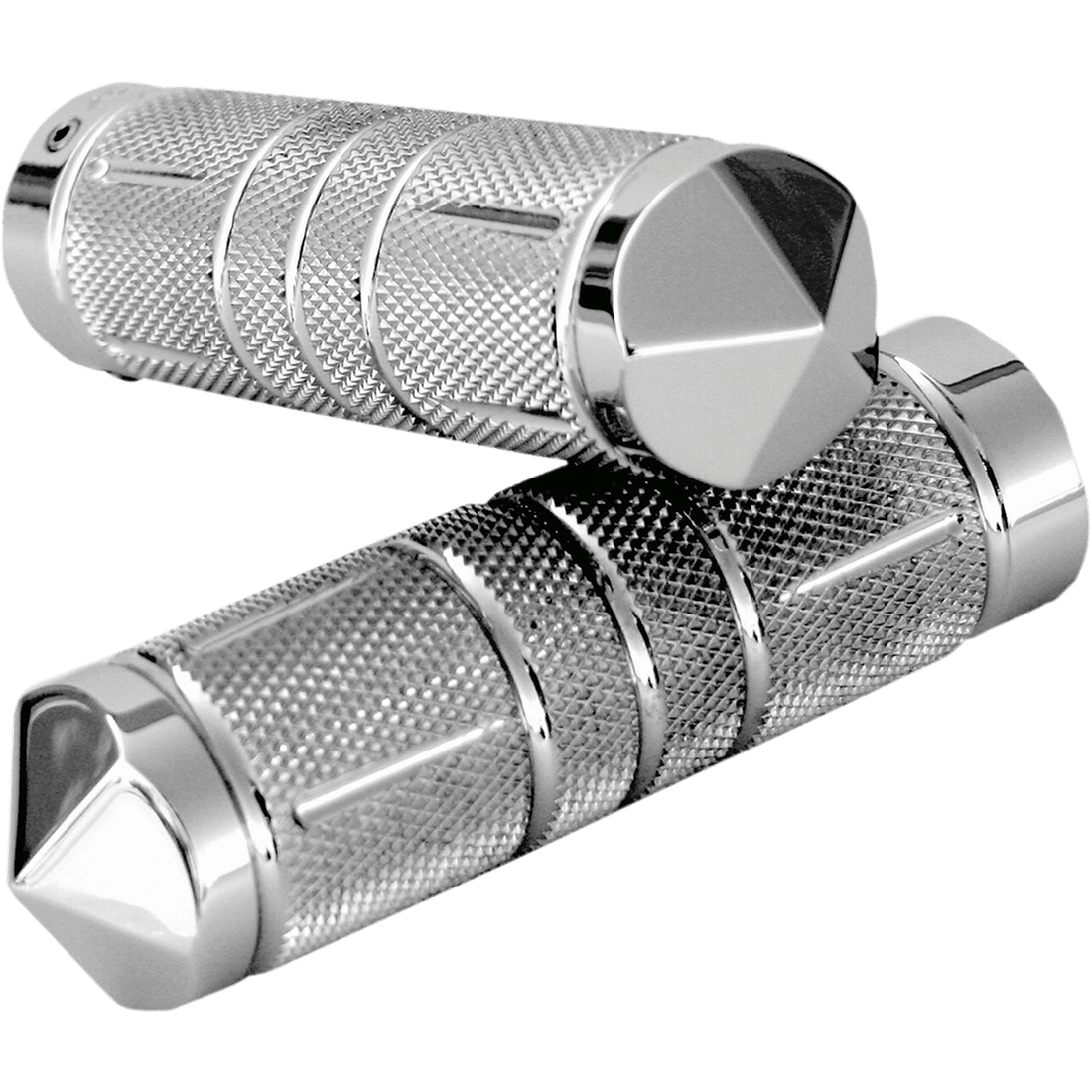 ACCUTRONIX Grips Knurled Diamond TBW Chrome GR101SKIC