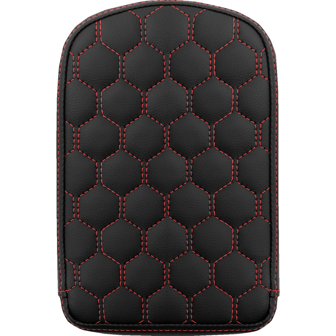 SADDLEMEN RoadSofa™ Sissy Bar Pad Honeycomb Red Stitching 041149RED