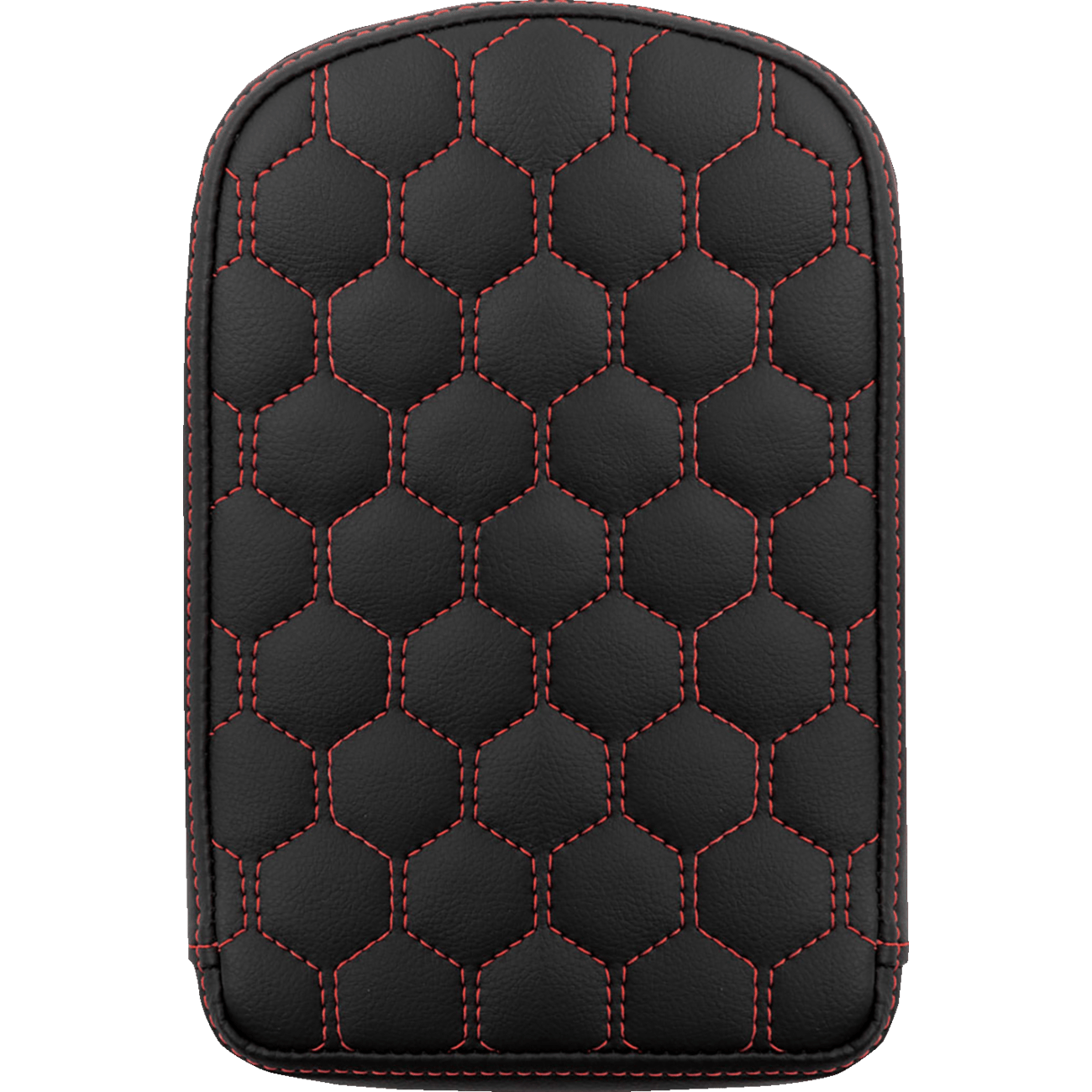 SADDLEMEN RoadSofa™ Sissy Bar Pad Honeycomb Red Stitching 041149RED