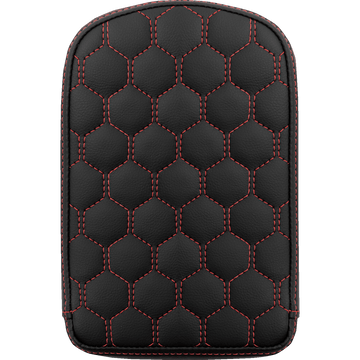 SADDLEMEN RoadSofa™ Sissy Bar Pad Honeycomb Red Stitching 041149RED