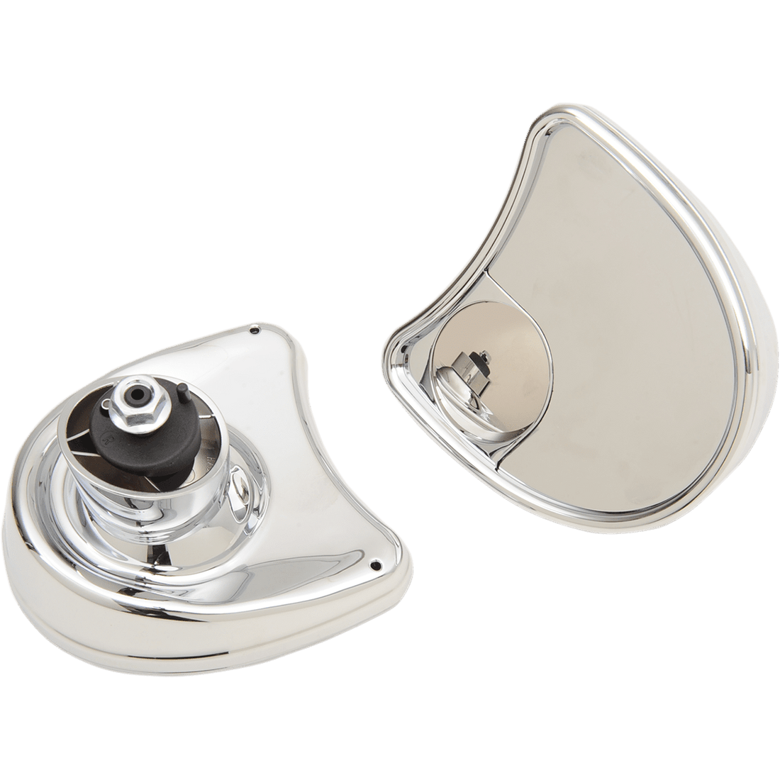 DRAG SPECIALTIES Mirror Side View w/Blind Spot Half-Moon Chrome