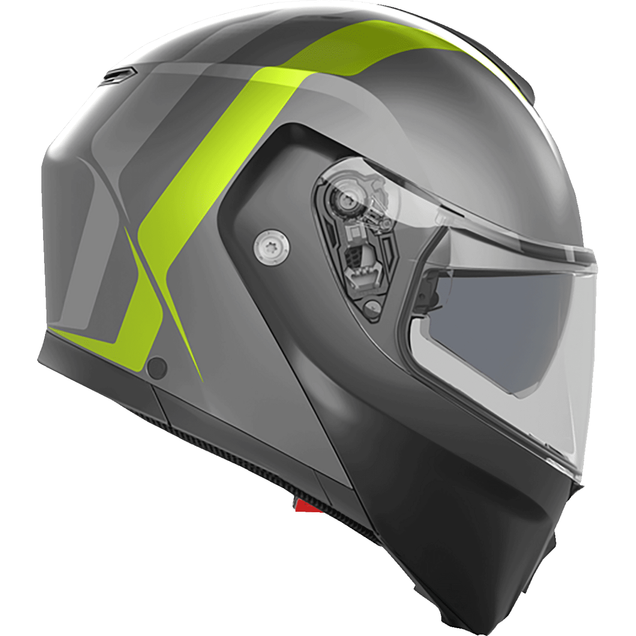 AGV Streetmodular Helmet Resia Matte Gray/Black/Yellow Fluo Small 2118296002007S