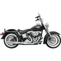 BASSANI XHAUST 2:1 Exhaust Chrome Long Softail 12111J