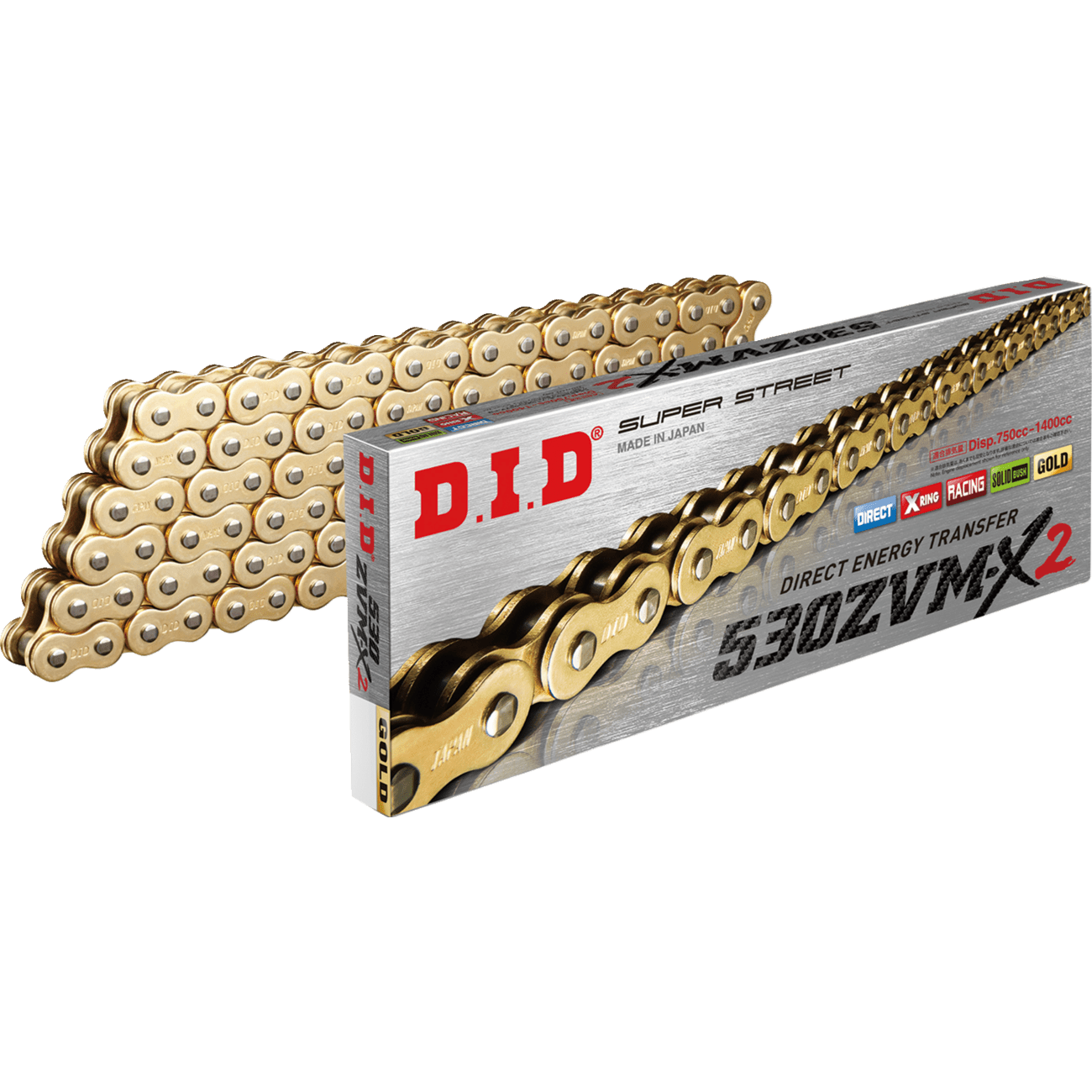 DID 530 ZVM-X2 Chain Gold 120 Links M530ZVMX2G120