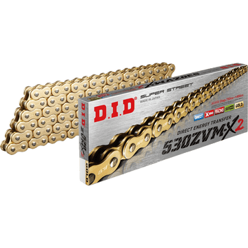 DID 530 ZVM-X2 Chain Gold 120 Links M530ZVMX2G120