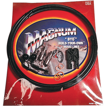 MAGNUM SHIELDING Brake Line Kit Dual Disc 12mm-35° 7' Black Stainless Steel 490435A