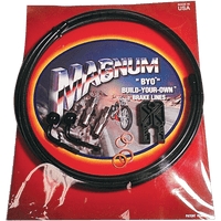 MAGNUM SHIELDING Brake Line Kit Dual Disc 10mm-35° 7' Black Stainless Steel 490935A